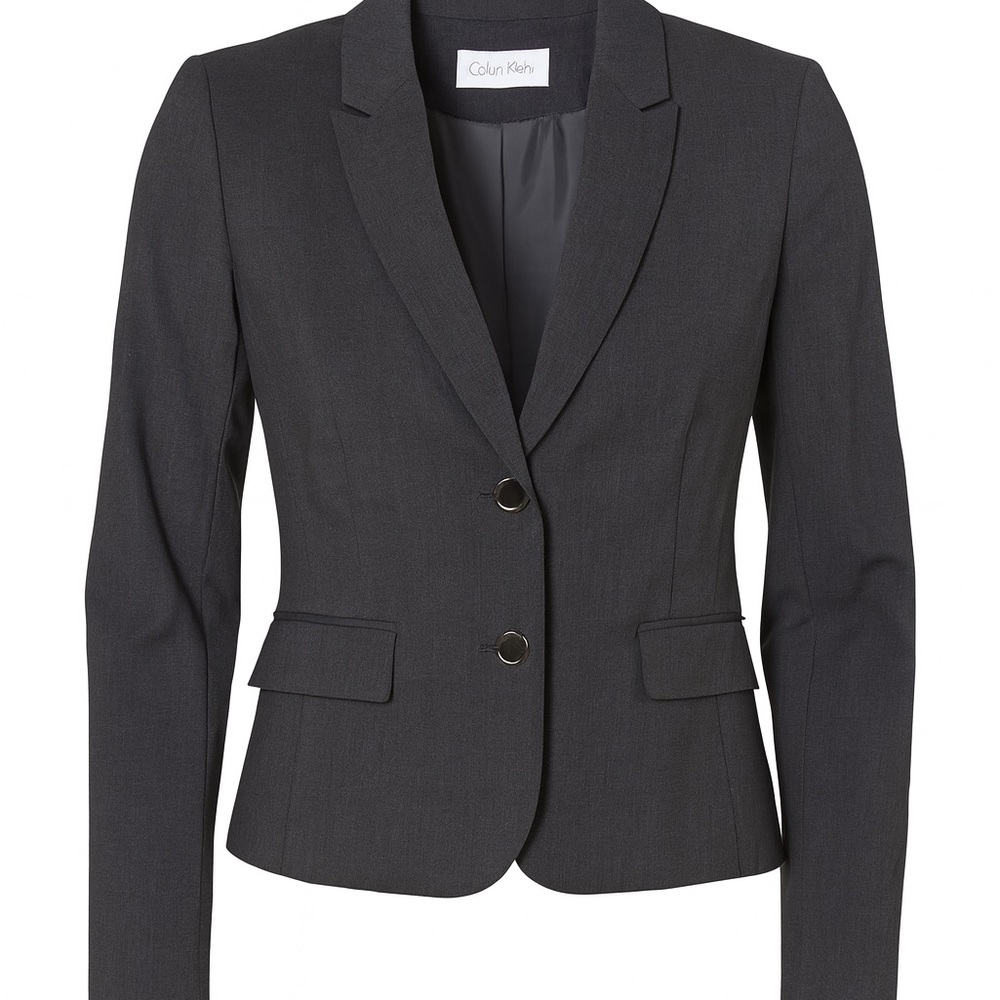 Calvin Klein Women’s Charcoal Gray Blazer – Size 10 - Picture 1 of 6